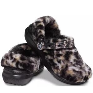 Crocs Classic Fur Sure Clogs Fuzzy Slippers Size Mens 6 Womens 8